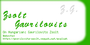 zsolt gavrilovits business card